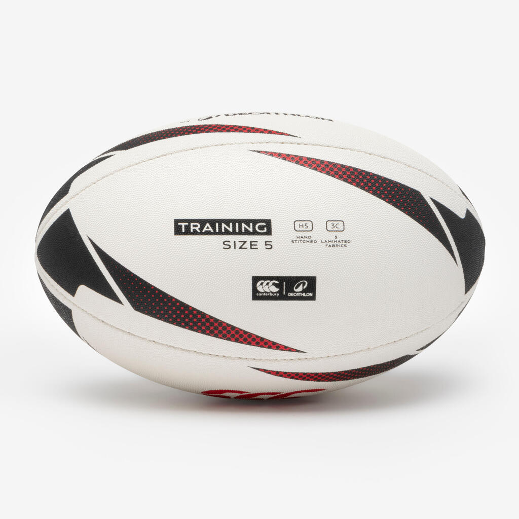 Rugby Ball Trainingsball Grösse 5 - DECATHLON Canterbury schwarz/rot